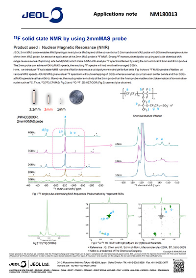 19F solid state NMR by using 2mmMAS probe_NM180013E